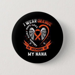 Trage Orange Zur Erinnerung An Nana Leukämie Krebs Button