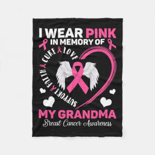 Trage Rosa In Gedenken an meine Oma Brustkrebs Aw Fleecedecke