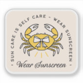 Trage Sonnencreme SPF-Anwendungserinnerung Strand  Aufkleber (Vorderseite)