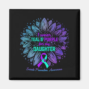 Trage Türkis Lila Für Tochter Präventionsdesign Magnet