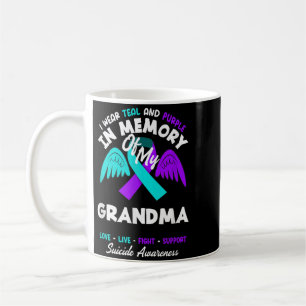 Trage Türkis und Lila in Erinnerung an Oma-Design Kaffeetasse