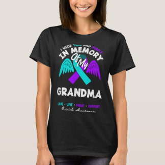Trage Türkis und Lila in Erinnerung an Oma-Design T-Shirt