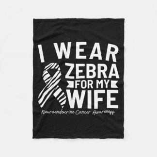 Trage Zebra Für Frau Neuroendokriner Krebs Fleecedecke