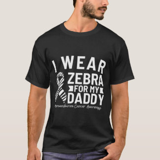 Trage Zebra Für Papa Neuroendokrinen Krebs T-Shirt