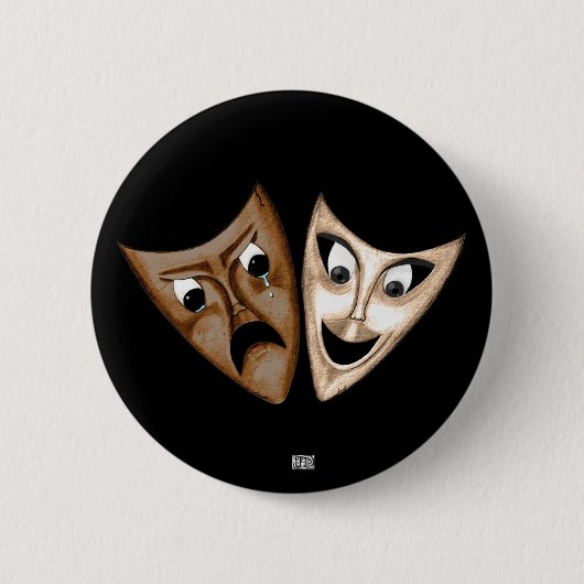 Tragedy & Comedy Button (Vorderseite)