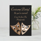 Tragedy & Comedy Einladung (Stehend Vorderseite)