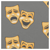 Tragedy Comedy Theater gelb Stoff (Nahaufnahme)