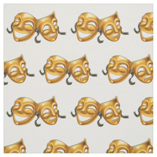 Tragedy Comedy Theater Golden Stoff (Muster)