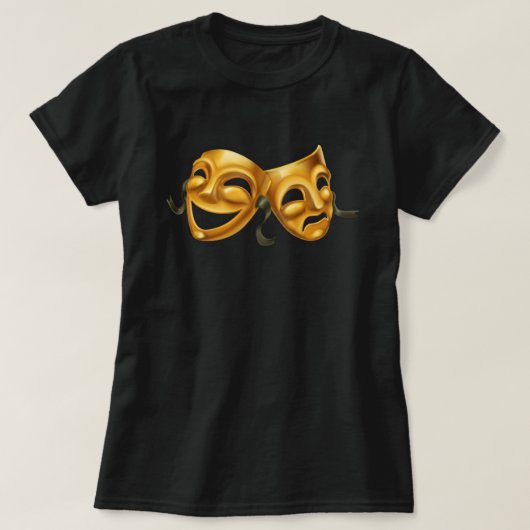 Tragedy Comedy Theater Golden T-Shirt (Design vorne)
