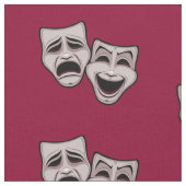 Tragedy Comedy Theater grau Stoff (Nahaufnahme)