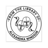 Tragedy Comedy Theater Masken #1 Bibliotheksname Permastempel (Design)