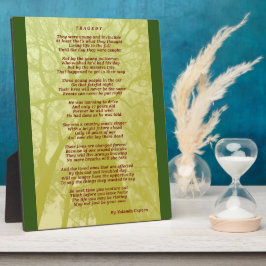 Tragedy Plaque Fotoplatte