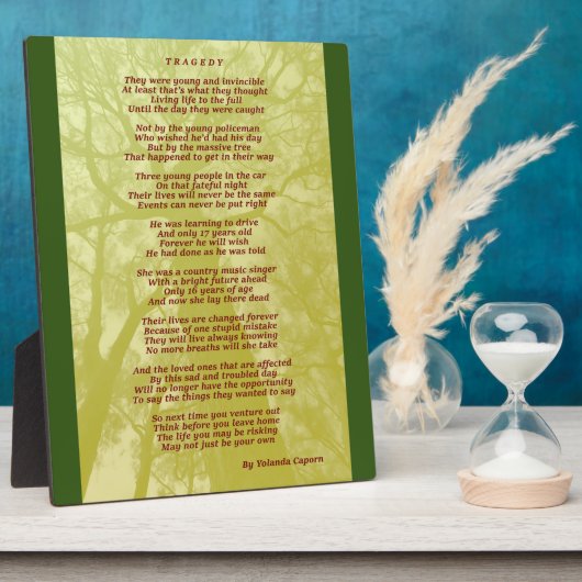 Tragedy Plaque Fotoplatte (Seite)