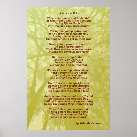 Tragedy Poster (Vorne)