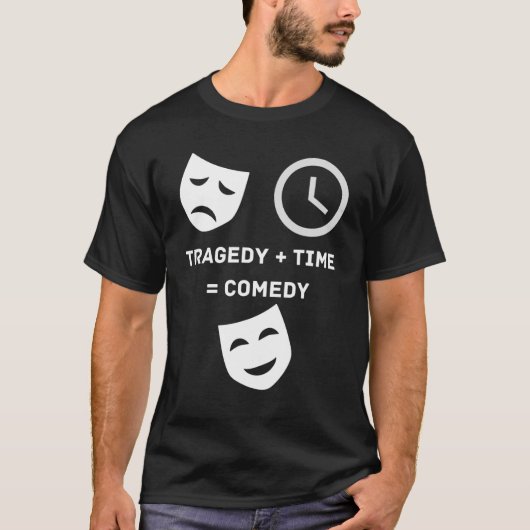 Tragedy + Time Comedy Funny Theater Nerd Mas T-Shirt (Vorderseite)