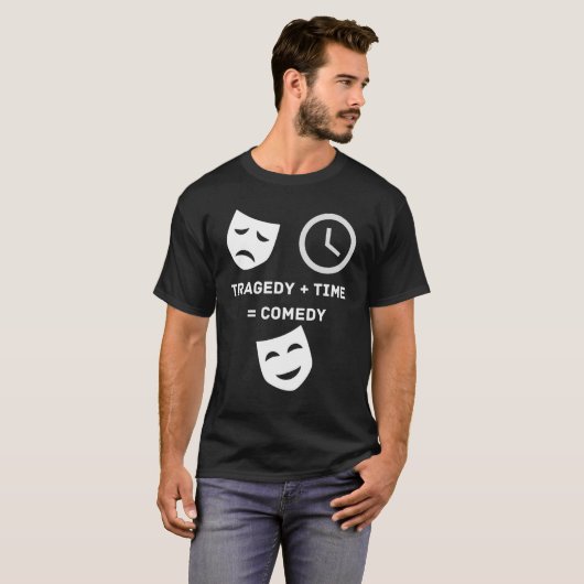 Tragedy + Time Comedy Funny Theater Nerd Mas T-Shirt (Vorne ganz)