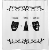 Tragedy + Timing Equals Comedy Theater Duschvorhang (Vorderseite)