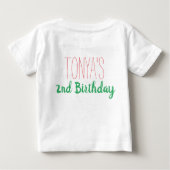 Tragen 2. Geburtstag zwei tii fruchtiges Shirt (Rückseite)