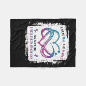 Tragen Aquamarin Lila für jemanden, den ich verpas Fleecedecke (Vorderseite (Horizontal))