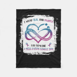 Tragen Aquamarin Lila für jemanden, den ich verpas Fleecedecke