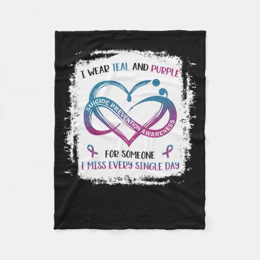 Tragen Aquamarin Lila für jemanden, den ich verpas Fleecedecke (Vorderseite)