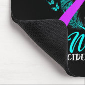 Tragen Aquamarin Lila in Erinnerung an meinen Neph Mousepad (Ecke)