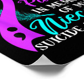 Tragen Aquamarin Lila in Erinnerung an meinen Nich Poster (Ecke)