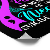 Tragen Aquamarin Lila in Erinnerung an meinen Nich Poster (Ecke)