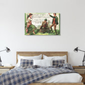 Tragen der grünen Sheetmusic Leinwanddruck (Insitu (Schlafzimmer))