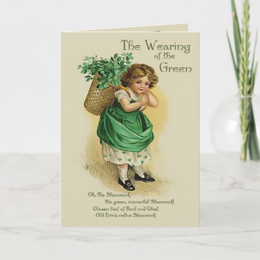 Tragen des Grüns - Vers nach innen Karte (Vorderseite)