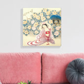 Tragen einer Blume im Kopf Leinwanddruck (Insitu (Wohnzimmer))