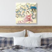 Tragen einer Blume im Kopf Leinwanddruck (Insitu (Schlafzimmer))