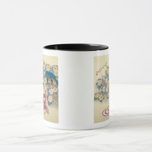 Tragen einer Blume im Kopf Tasse (Zentrum)