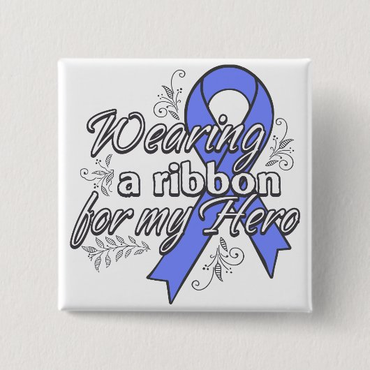 Tragen eines Periwinkle Ribbon für meinen Helden Button (Vorderseite)