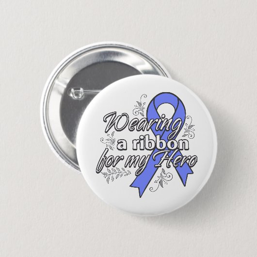 Tragen eines Periwinkle Ribbon für meinen Helden Button (Vorne & Hinten)