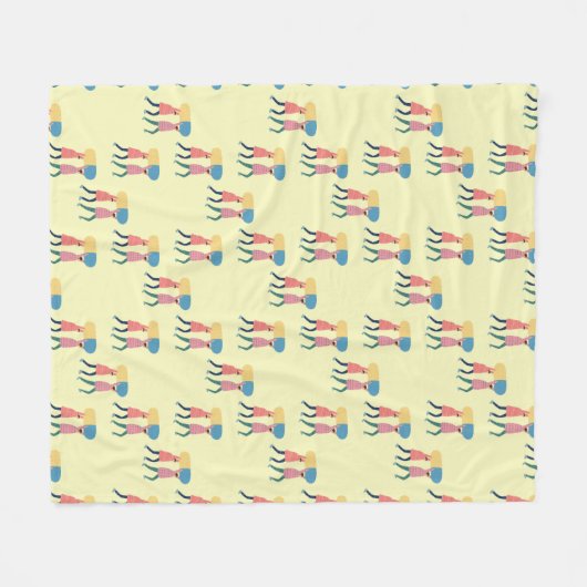 Tragen eines Pillen-Musters Fleecedecke (Vorderseite (Horizontal))