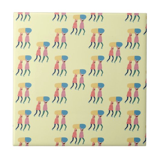 Tragen eines Pillen-Musters Fliese (Vorderseite)