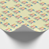 Tragen eines Pillen-Musters Geschenkpapier (Ecke)