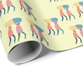 Tragen eines Pillen-Musters Geschenkpapier (Rolleneckpunkt)