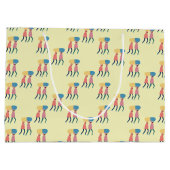 Tragen eines Pillen-Musters Große Geschenktüte (Rückseite)