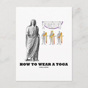 Tragen eines Togas (Bekleidungsanweisungen) Postkarte