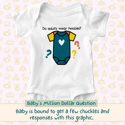 Tragen Erwachsene zwei Dinge? Baby Strampler