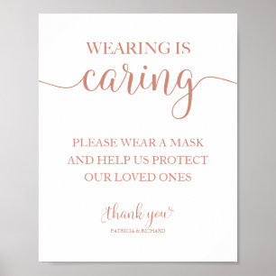 Tragen ist Gekümmert Maske-Zeichen Poster