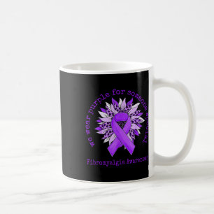 Tragen Lila Fibromyalgie Bewusstsein Sonnenblumen Kaffeetasse