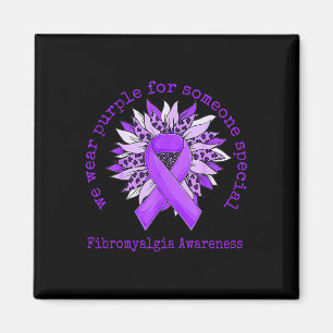 Tragen Lila Fibromyalgie Bewusstsein Sonnenblumen Magnet