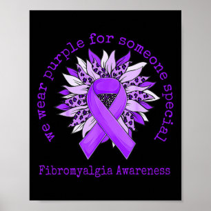 Tragen Lila Fibromyalgie Bewusstsein Sonnenblumen Poster