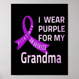 Tragen Lila für meine Oma Alzheimerheimer Krankhei Poster