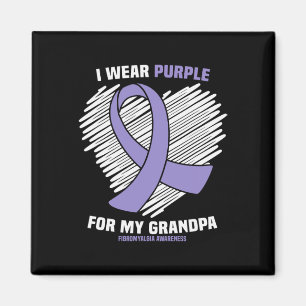 Tragen Lila für meine Opa Fibromyalgie Bewusstsein Magnet