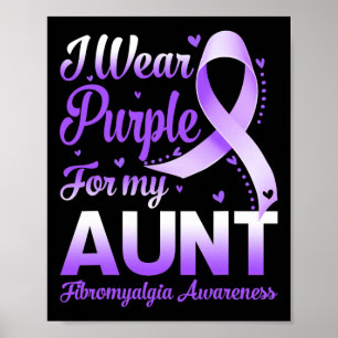 Tragen Lila für meine Tante Fibromyalgie Poster