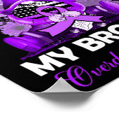 Tragen Lila für meinen Bruderüberdosierungsermittl Poster (Ecke)